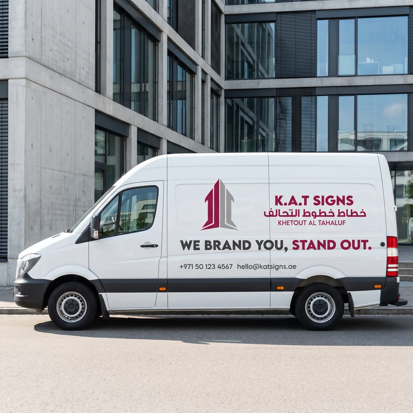 K.A.T SIGNS branded delivery van