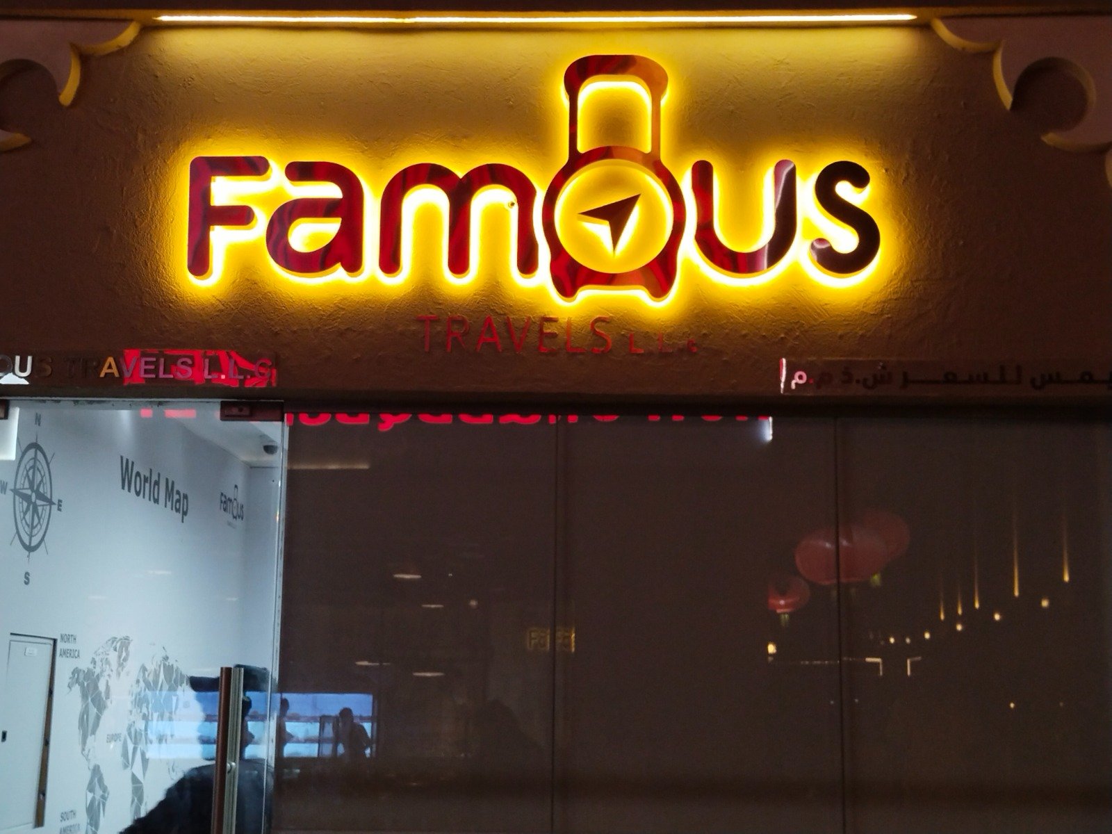 Famous Travels — Backlit 3D Channel Letters by K.A.T SIGNS