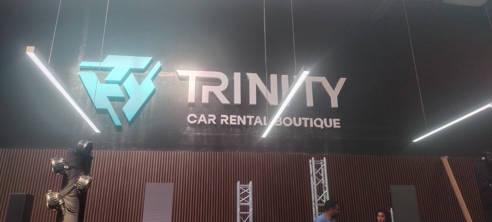 Trinity Car Rental — Showroom 3D Logo Wall by K.A.T SIGNS