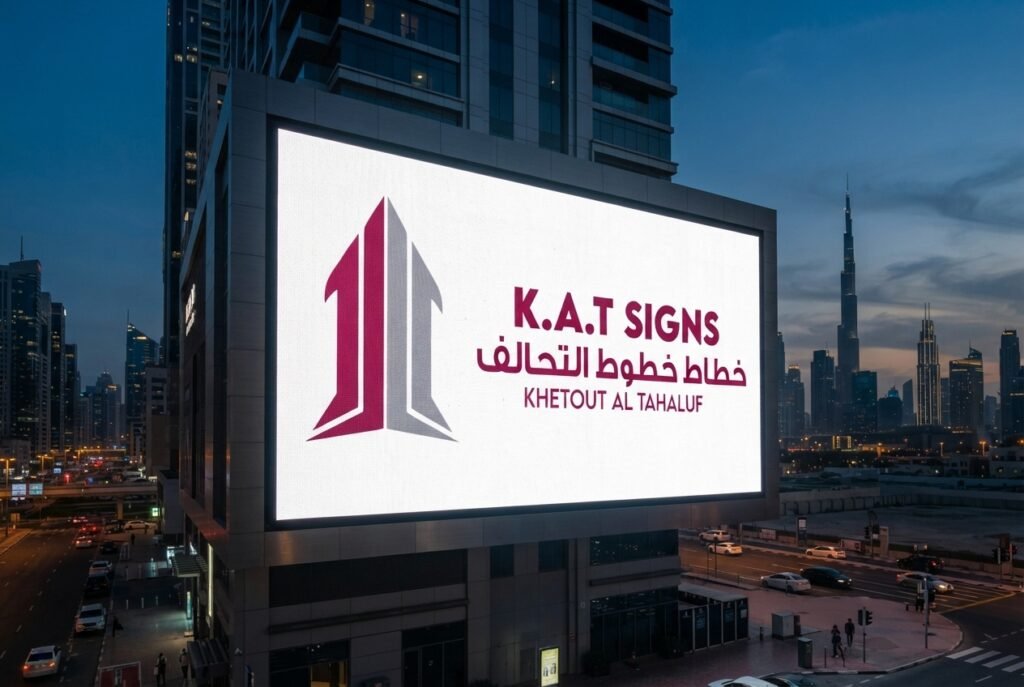 Digital LED billboard by K.A.T SIGNS in Dubai