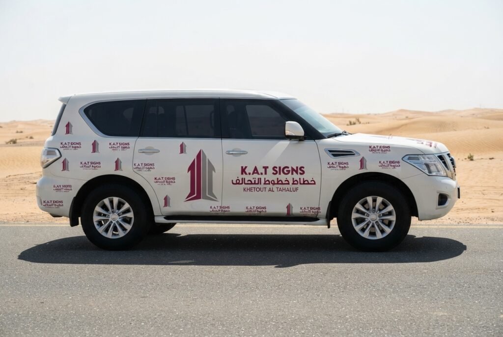 K.A.T SIGNS vehicle wrap in UAE heat