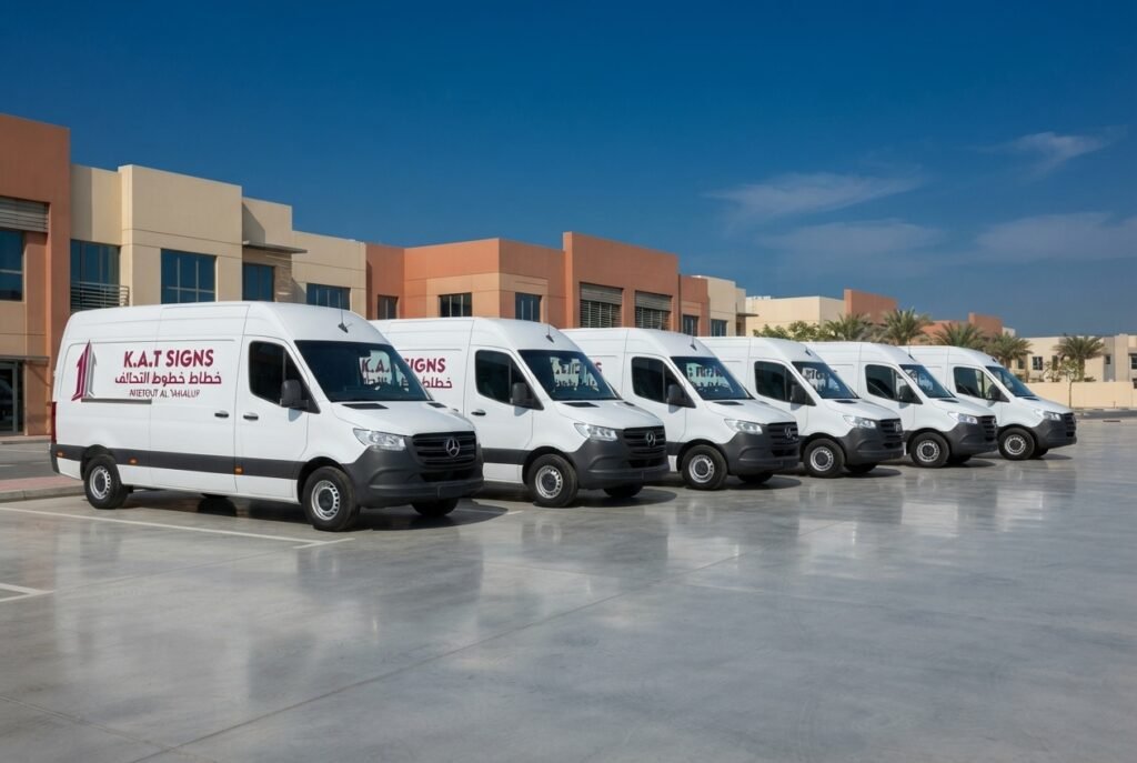 Branded fleet of vans by K.A.T SIGNS